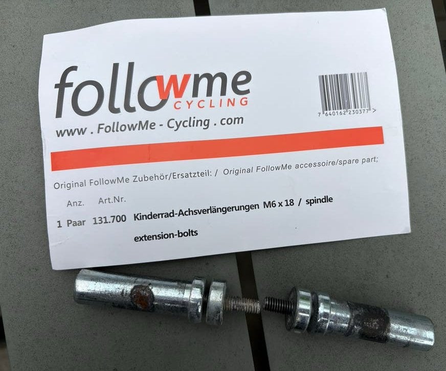 FollowMe Kinderfiets Asverlengingen M6x18 Spindel, Overige typen, Kinderfiets, Staal, Ophalen of Verzenden