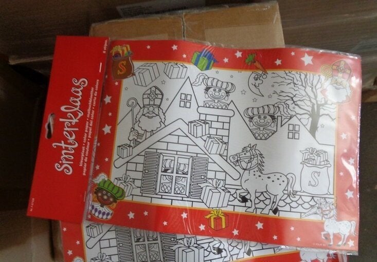 PARTIJ SINTERKLAAS KLEURPLATEN 6 PCS, Diversen, ., Nieuw, Ophalen of Verzenden, .