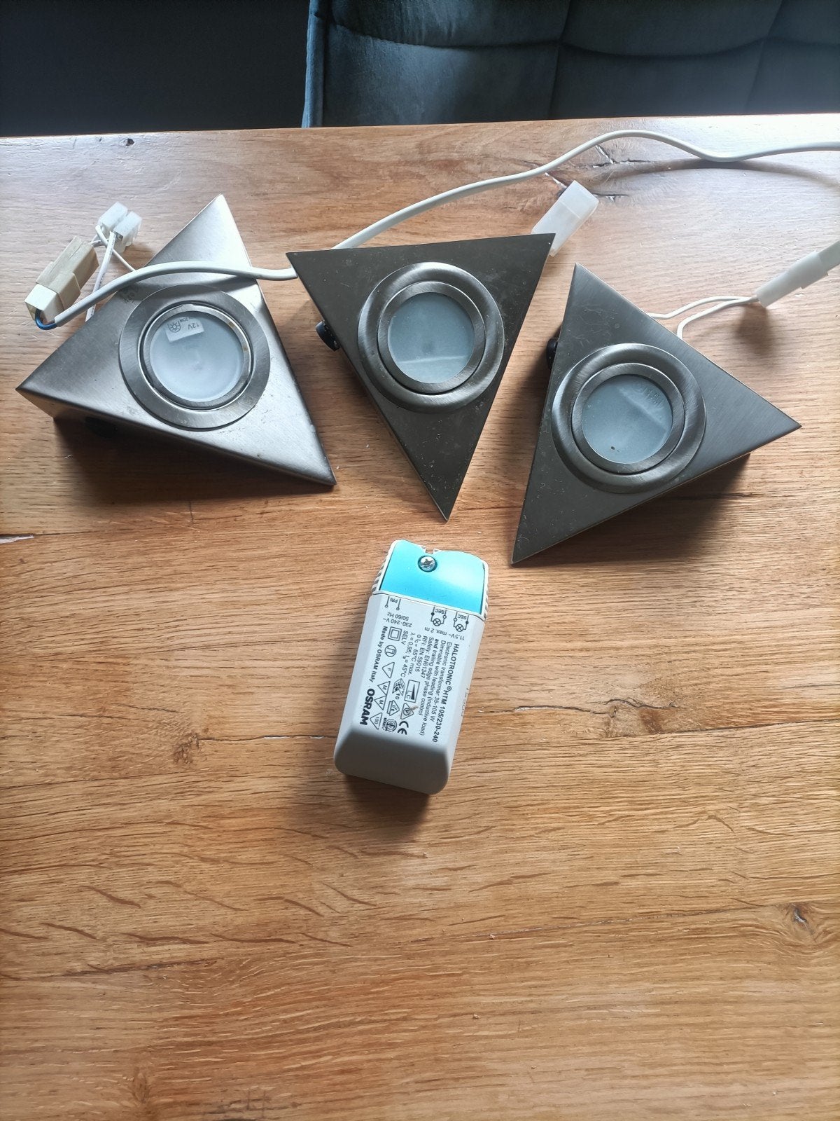 3 spotjes incl trafo, Ophalen of Verzenden, Gebruikt, Metaal