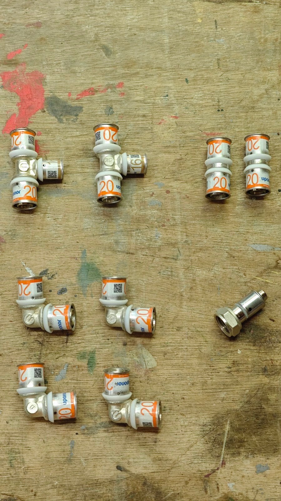 Uponor 20 mm perskoppelingen en 1 1/2" multidit - Nieuw, Overige materialen, Overige typen, Nieuw, Minder dan 2 meter