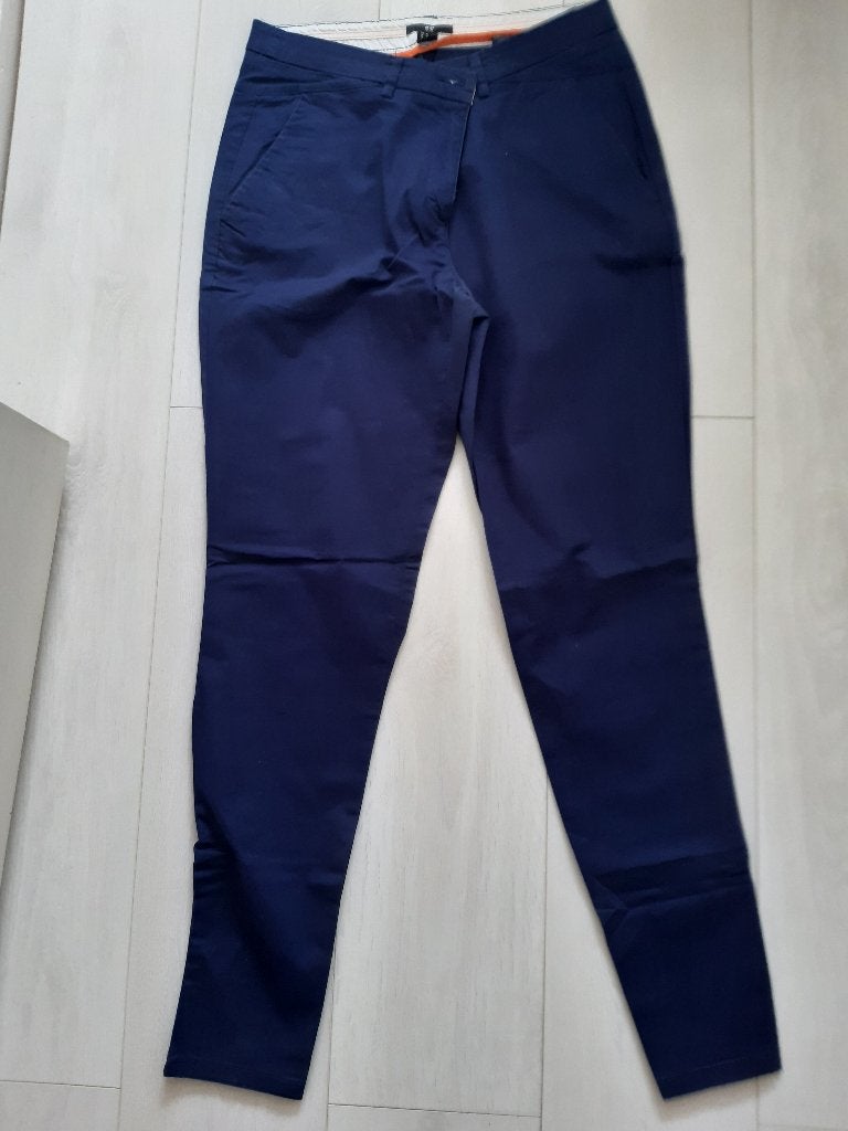 42- H&M pantalon donkerblauw maat 40, Blauw, Zo goed als nieuw, Lang, Ophalen
