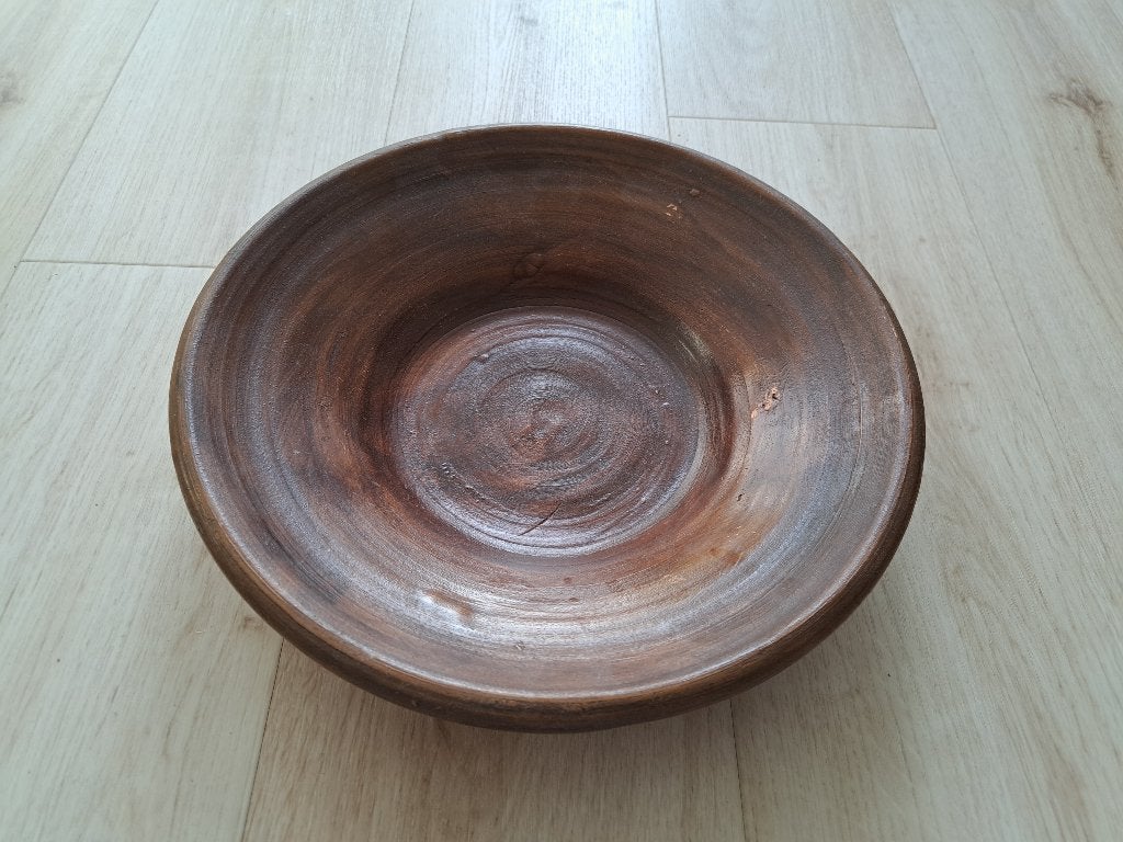 Mooie terracotta schaal. Vermoedelijk Portugees, Huis en Inrichting, Ophalen, Gebruikt, Schaal, Rond