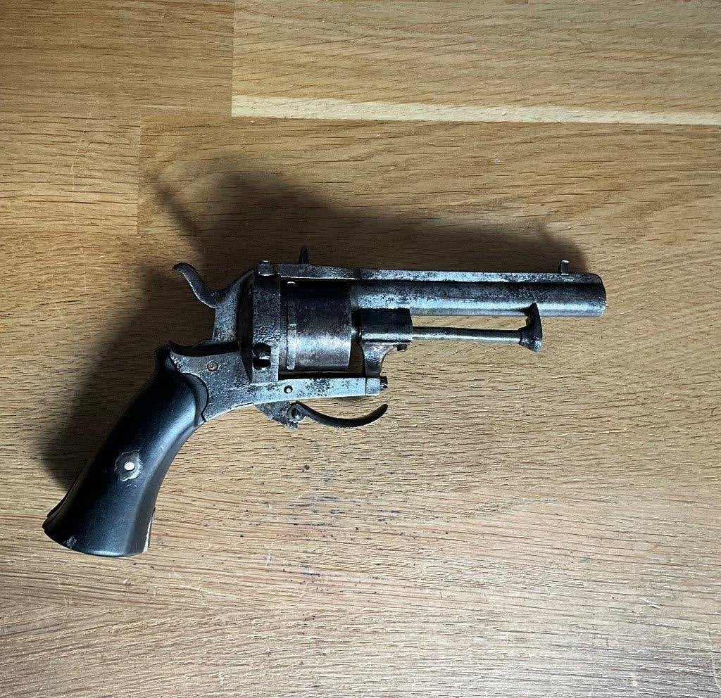Antieke Lefaucheux Penvuur Revolver 7mm, Antiek en Kunst, Antiek | Overige Antiek, Ophalen of Verzenden