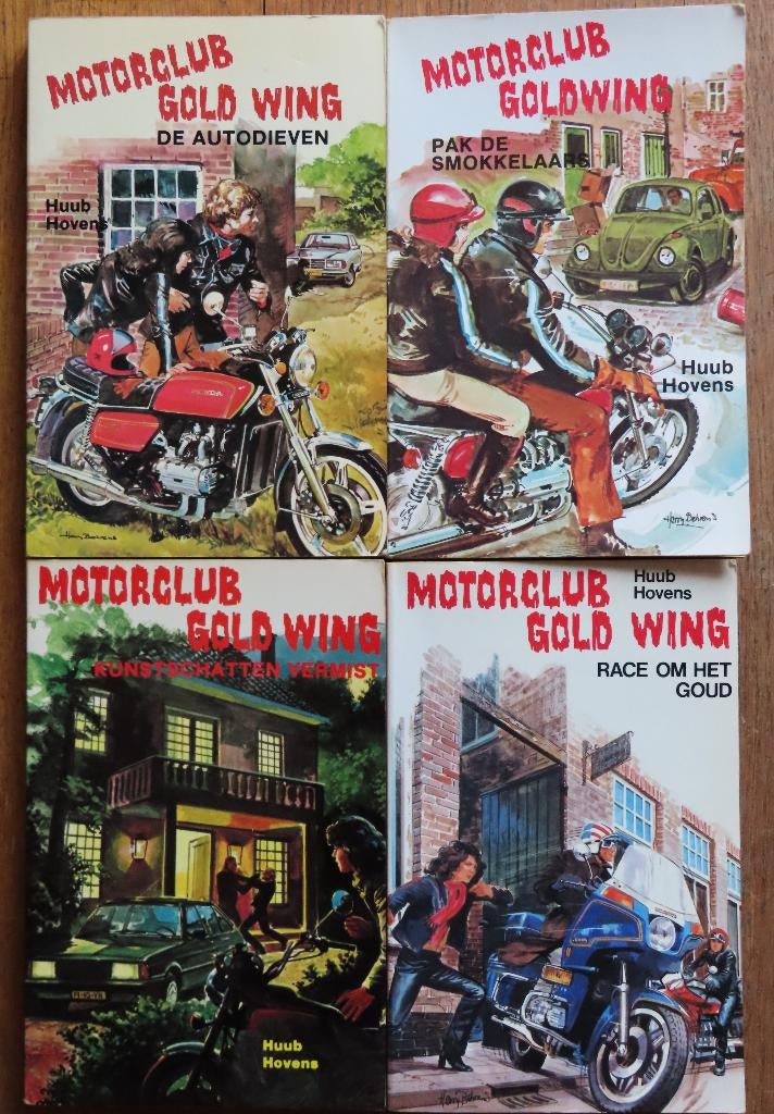4x Huub Hovens: Motorclub Gold Wing ( delen 1 + 2 + 3 + 7 ), Ophalen of Verzenden, Gelezen