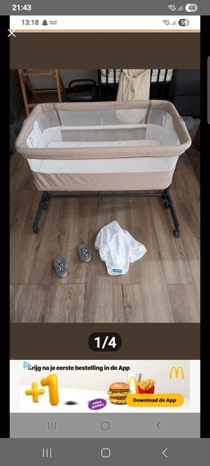 co sleeper, Ophalen of Verzenden, Zo goed als nieuw, Wieg