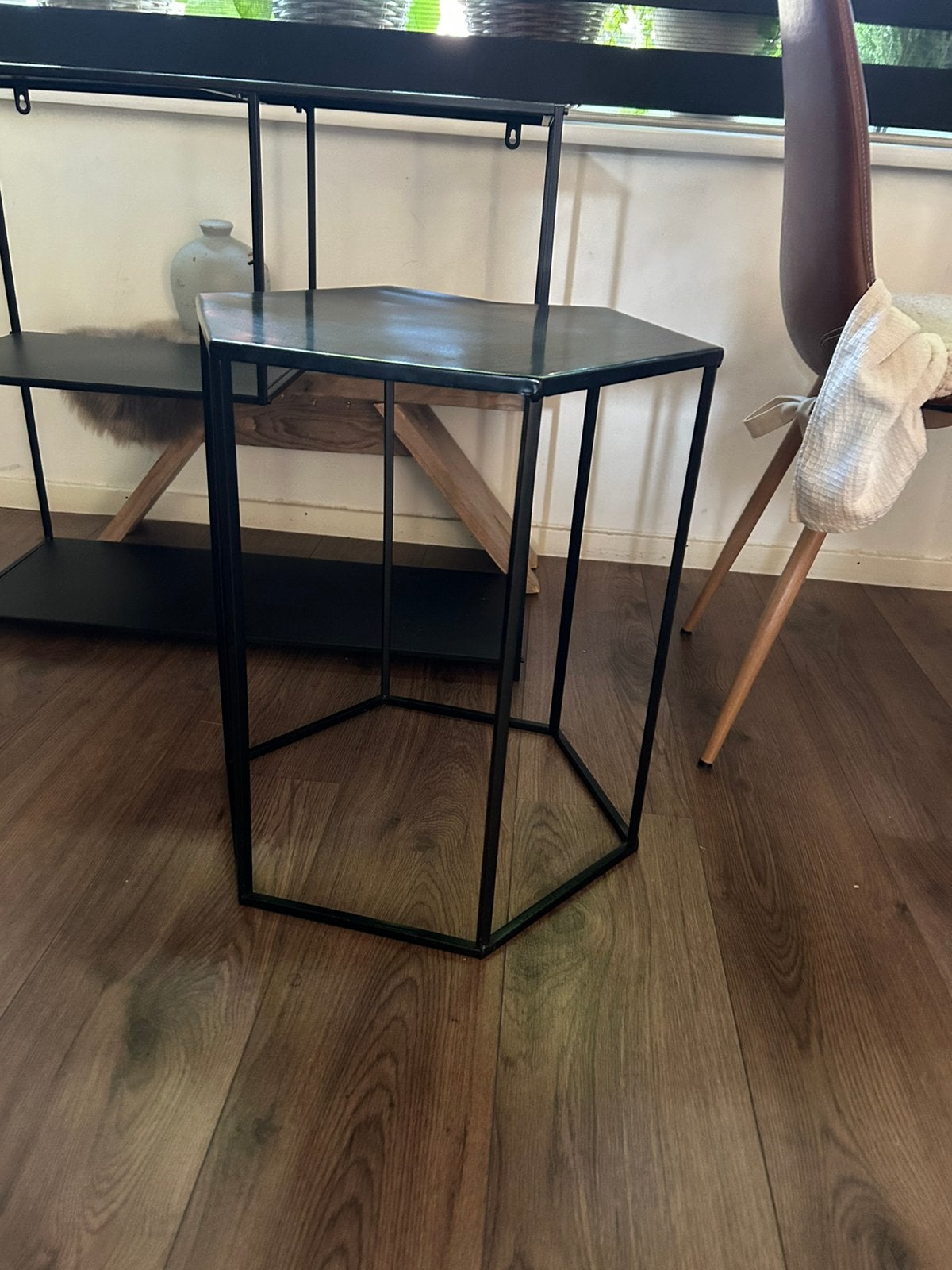 Bijzettafel metaal, Ophalen, Minder dan 55 cm, Metaal of Aluminium, Rond