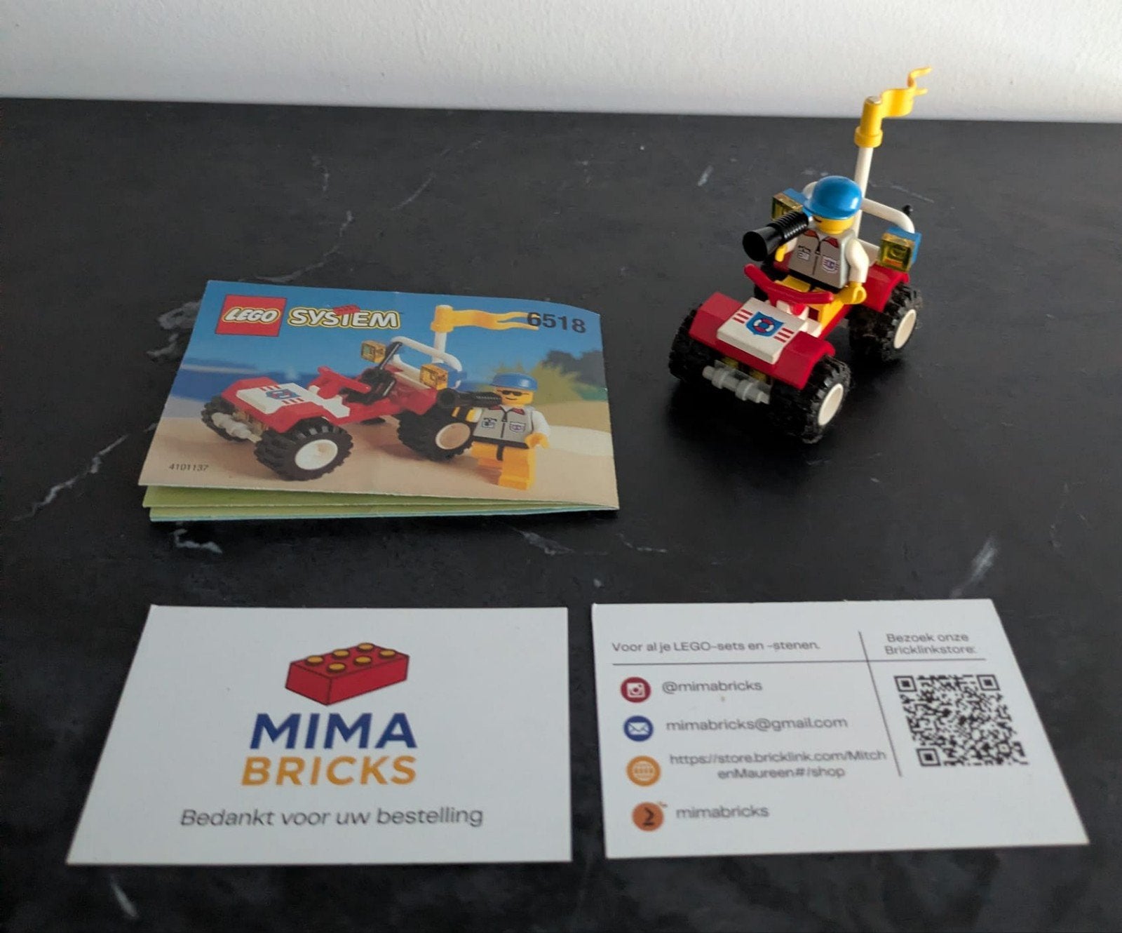 Lego System 6518 Strandwacht Quad Compleet, Ophalen of Verzenden, LEGO System A/S, Aastvej 1, 7190 Billund, Denmark, Support@lego.com