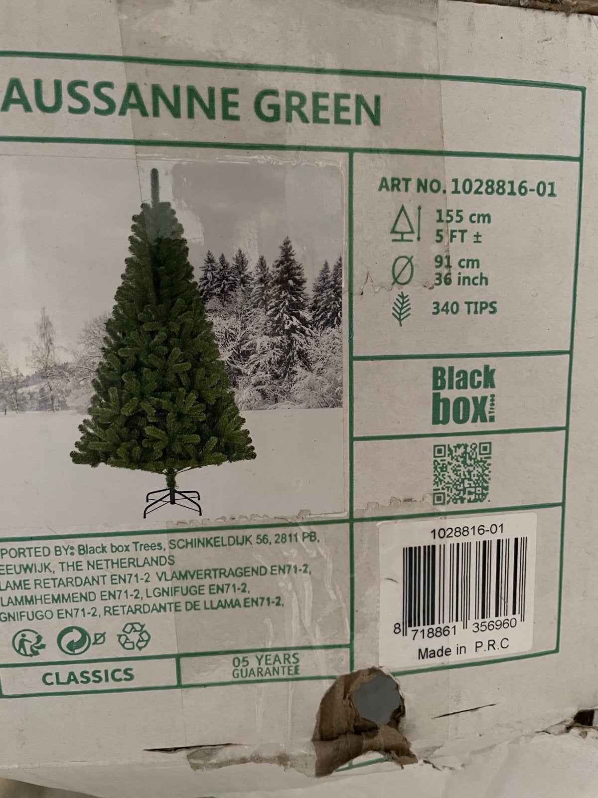 Kerstboom 155 cm, Diversen, Kerst, Ophalen, Zo goed als nieuw