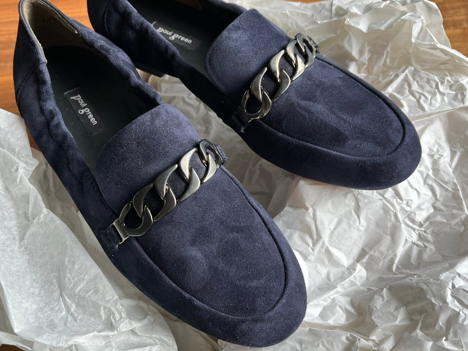 Paul Green suède dames loafers, Blauw, Instappers, Nieuw, Ophalen of Verzenden