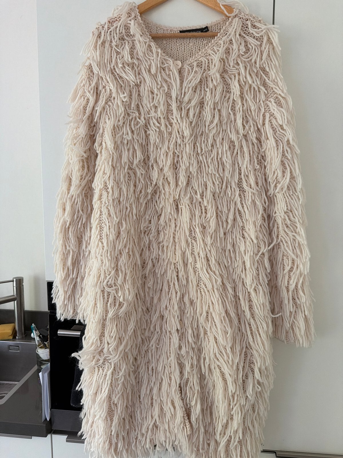 Antik Batik lang vest met franjes - Maat 40/42, Ophalen of Verzenden, Zo goed als nieuw, Maat 42/44 (L), Beige