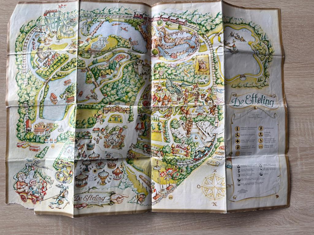 Efteling plattegrond 1983, Verzamelen, Efteling, Verzenden, Gebruikt, Overige typen