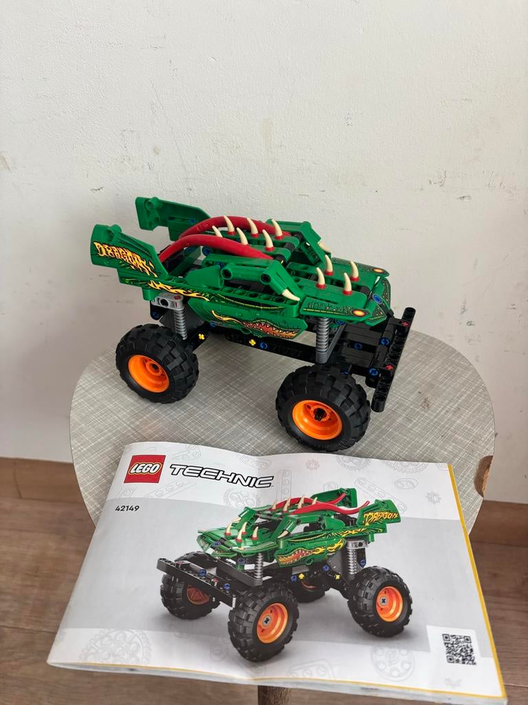 LEGO Technic Monster Jam Dragon Truck 42149, Lego, Ophalen of Verzenden, Zo goed als nieuw, Complete set