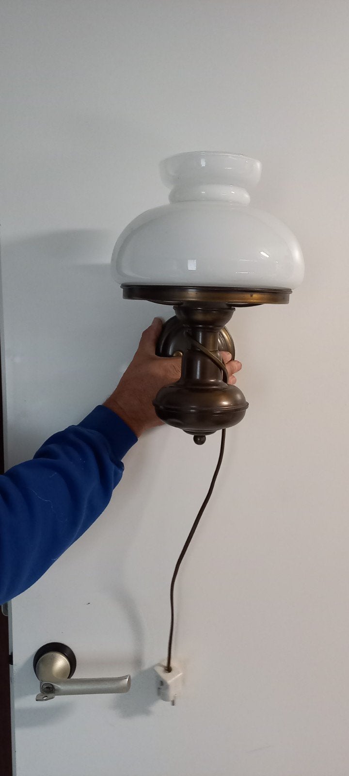 wandlamp brons kleurig, Huis en Inrichting, Ophalen, Glas, E14 (klein)