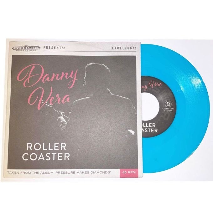 Vinyl Single Danny Vera Roller Coaster TURQUOISE BLAUW NIEUW, 7 inch, Ophalen of Verzenden, Colored vinyl, Pop