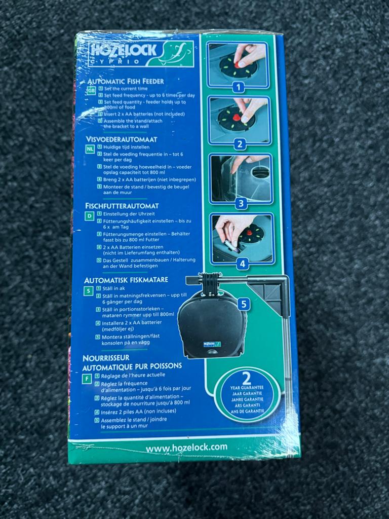 Hozelock visvoederautomaat nieuw, Ophalen of Verzenden, Nieuw