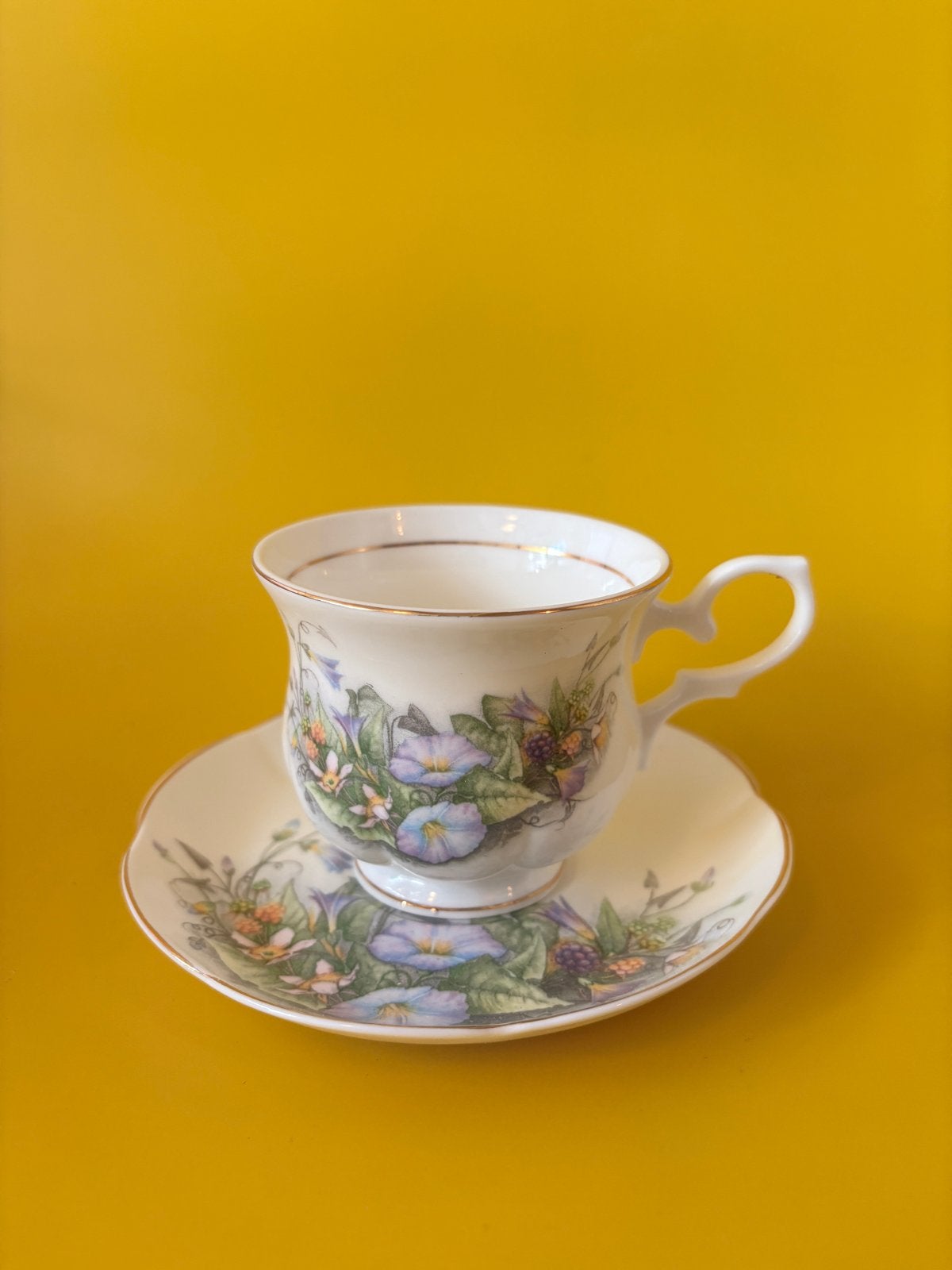 Vintage Cambridge Garden Collection Kop en Schotel, Verzenden