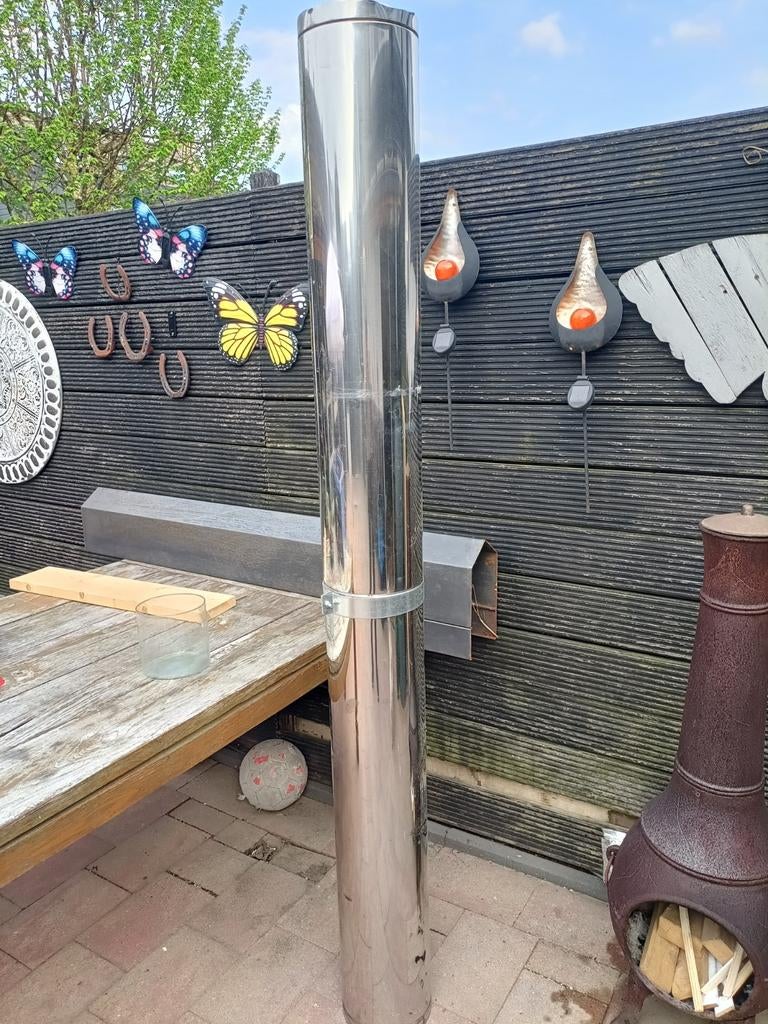 2 meter dubbelwandige kachelpijp (ook per 1 mtr), Huis en Inrichting, Kachels, Ophalen, Nieuw