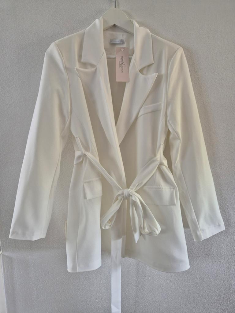 Leuke spierwitte zomerblazer one size 36 /42, Ophalen of Verzenden, Nieuw, Wit
