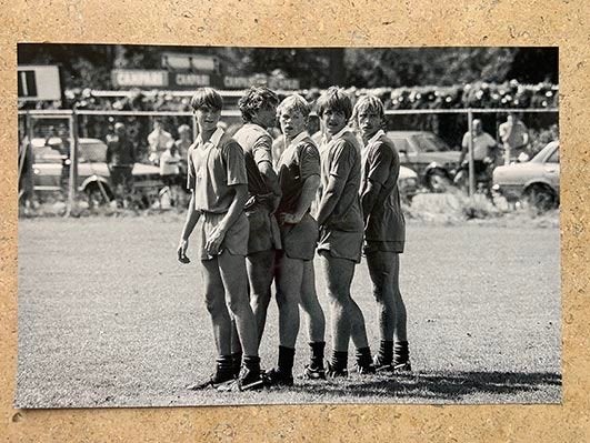 Org z/w foto eerste training Ronald Koeman bij Ajax 11-8-'83, Verzenden, Nieuw, Ajax, Poster, Plaatje of Sticker