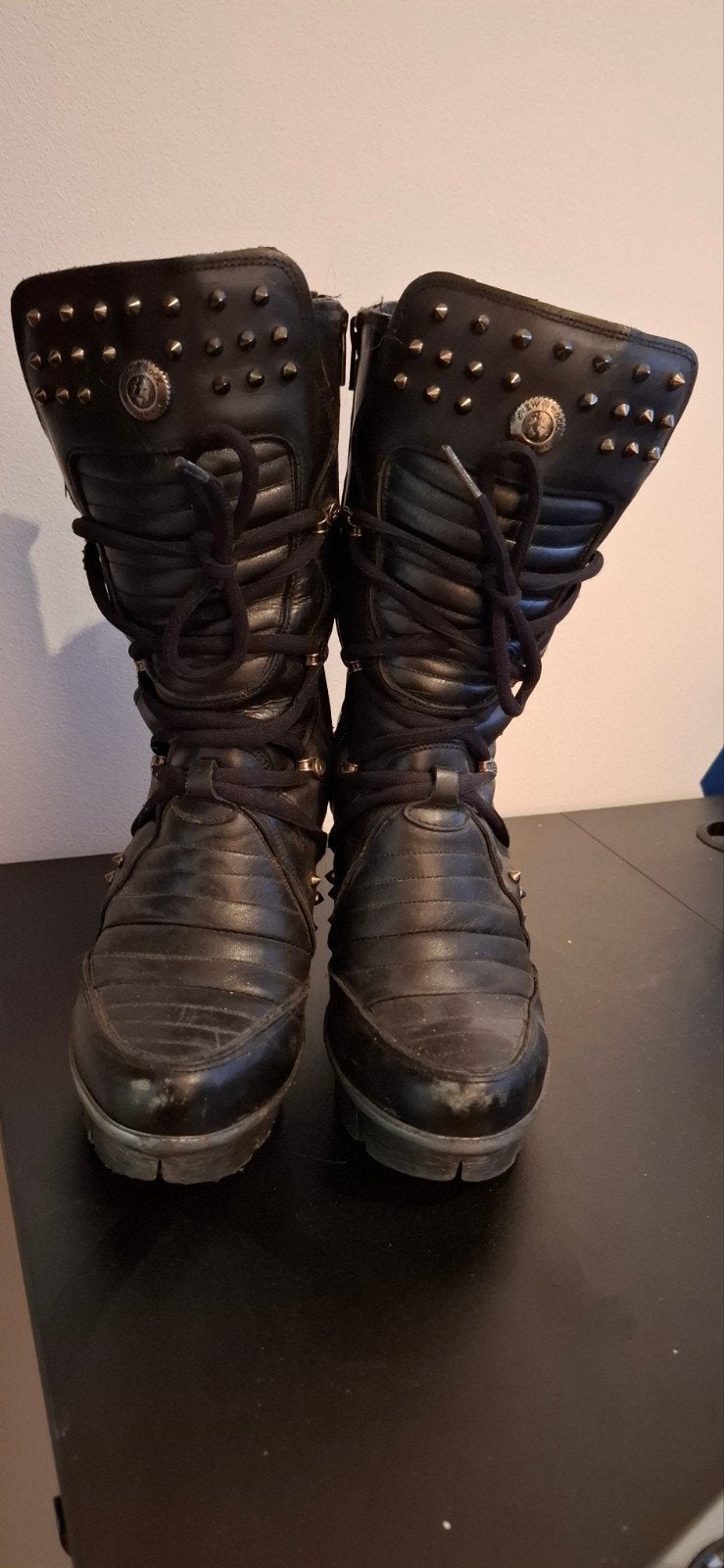 New Rock laarzen maat 40, Zwart, Ophalen of Verzenden, Schoenen met hoge hakken, Gedragen