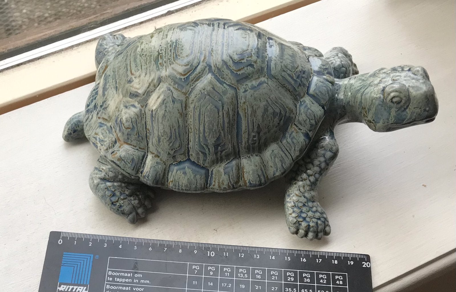 Oude Schildpad van steen 20 Cm, Ophalen of Verzenden, Gebruikt, Reclamebord