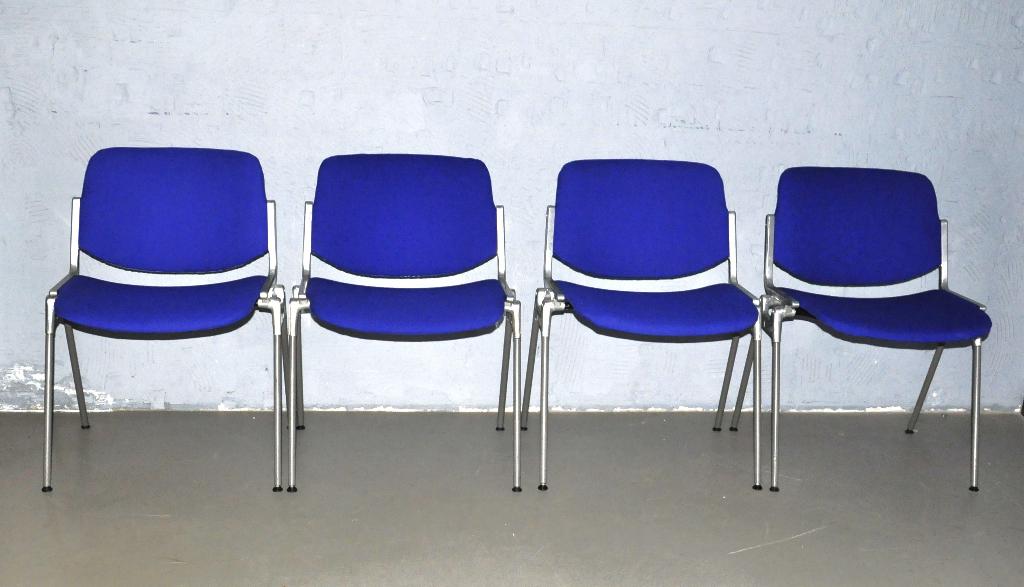 Vintage Castelli stoelen, Ophalen, Blauw, Gebruikt, Vintage design