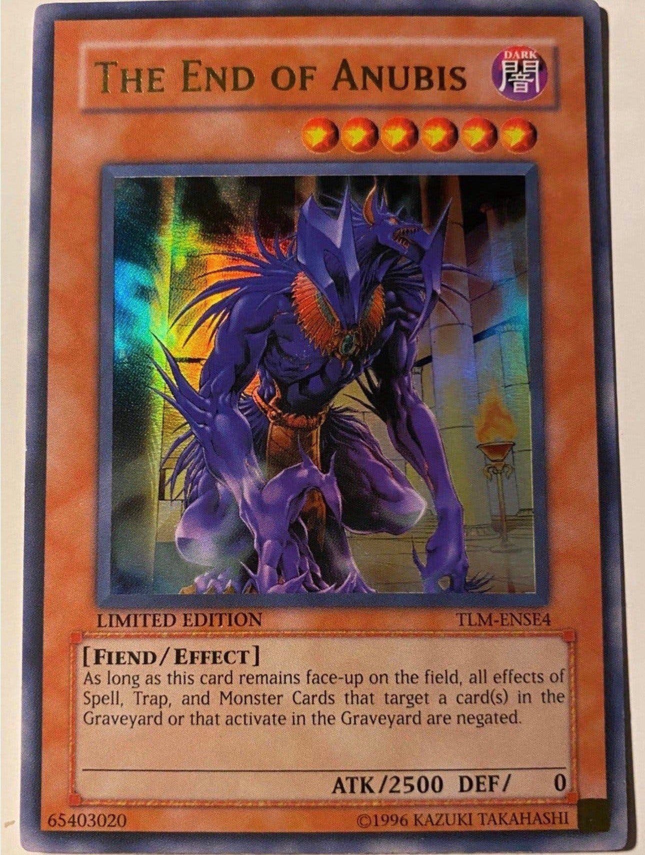 Yu-Gi-Oh! The End of Anubis TLM Limited Edition !, Ophalen of Verzenden, Zo goed als nieuw, Losse kaart, Foil