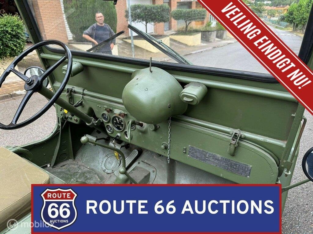 Willys Jeep CJ-2A | 1954 | Route 66 Auctions, Auto's, Oldtimers, Overige merken, Overige carrosserieën, Zwart, Bedrijf