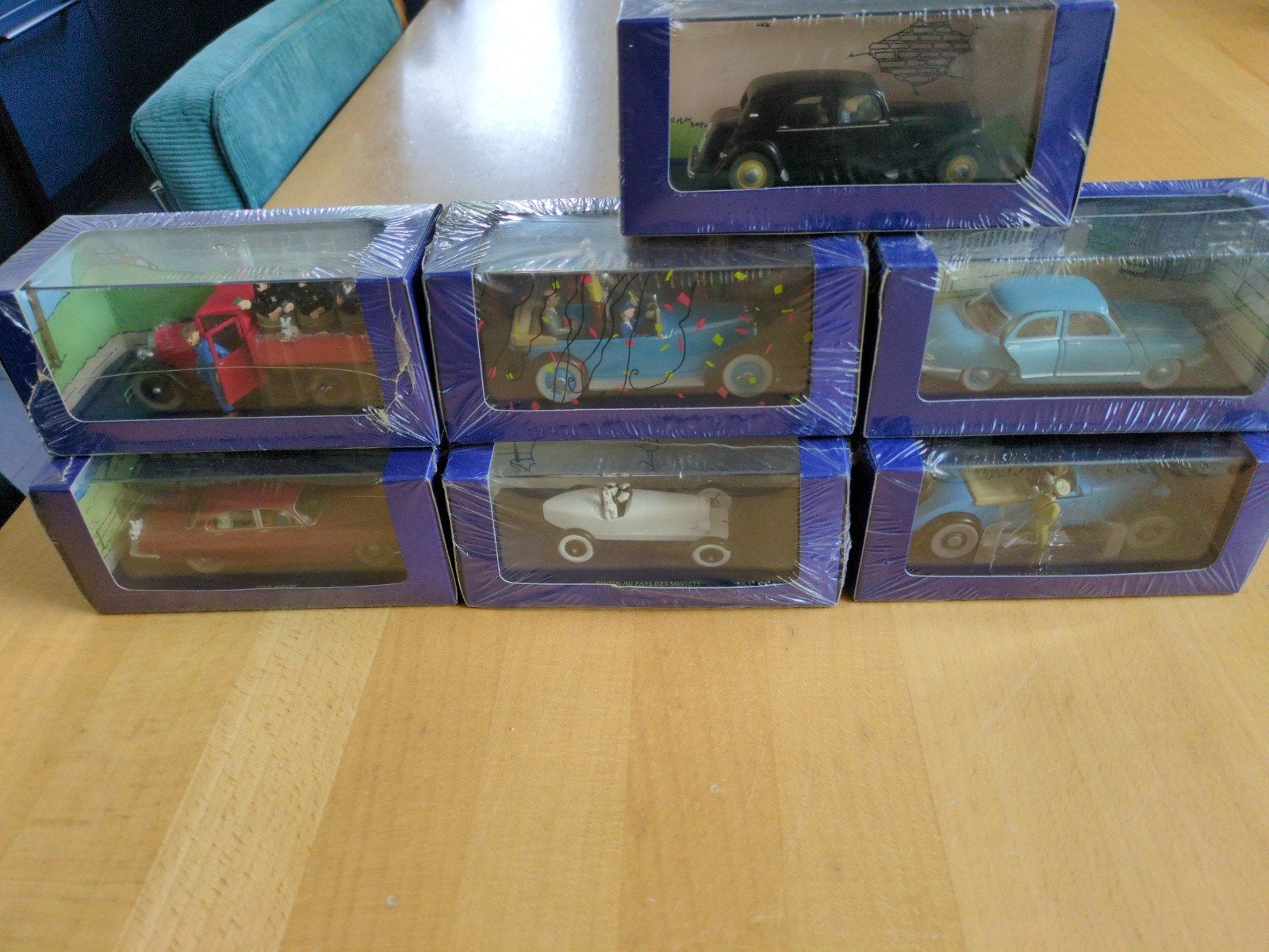 7 Kuifje auto's. Editions Atlas. Allen gesealed. Dus Mint, Hobby en Vrije tijd, Modelauto's | 1:43, Ophalen of Verzenden, Nieuw
