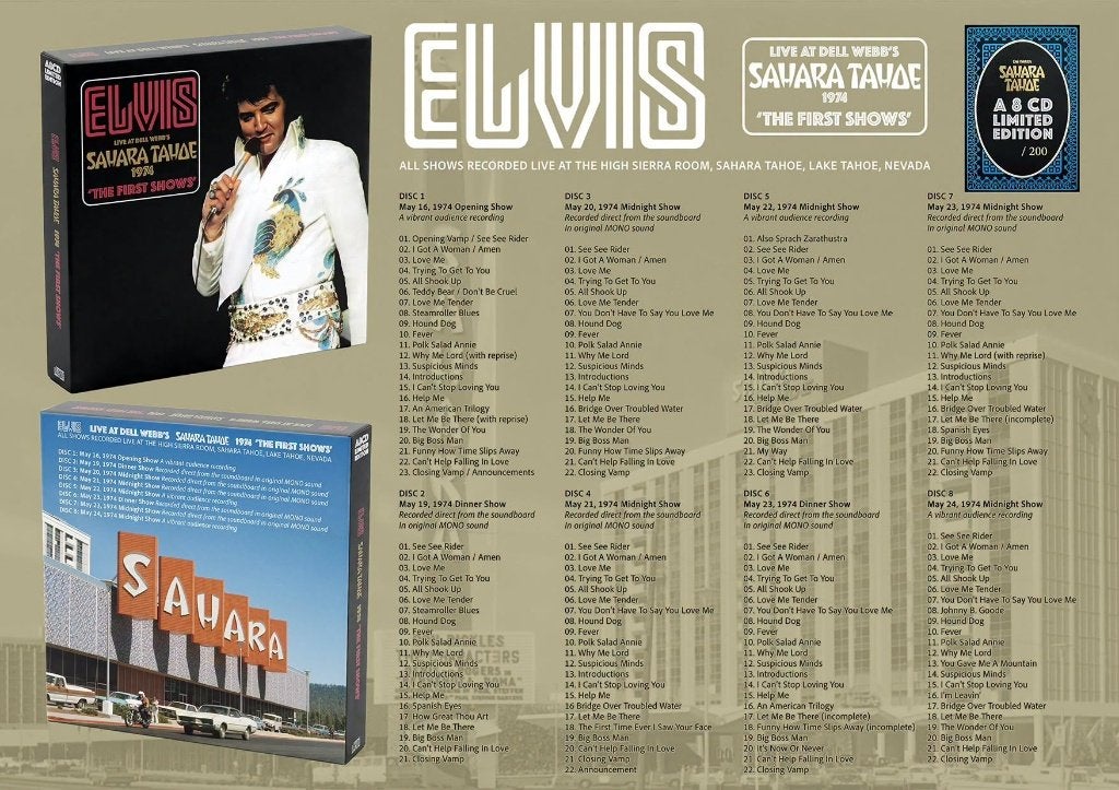 Elvis Presley - LIVE AT DELL WEBB’S SAHARA TAHOE 1974 8cd, Singer-songwriter, Import, Ophalen of Verzenden, Nieuw in verpakking