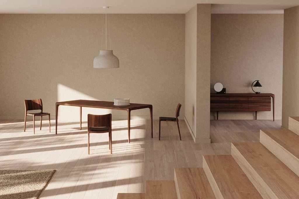 Artisan Latus eettafel – Europees walnoot, Ophalen, Overige materialen, 50 tot 100 cm, Vijf personen of meer