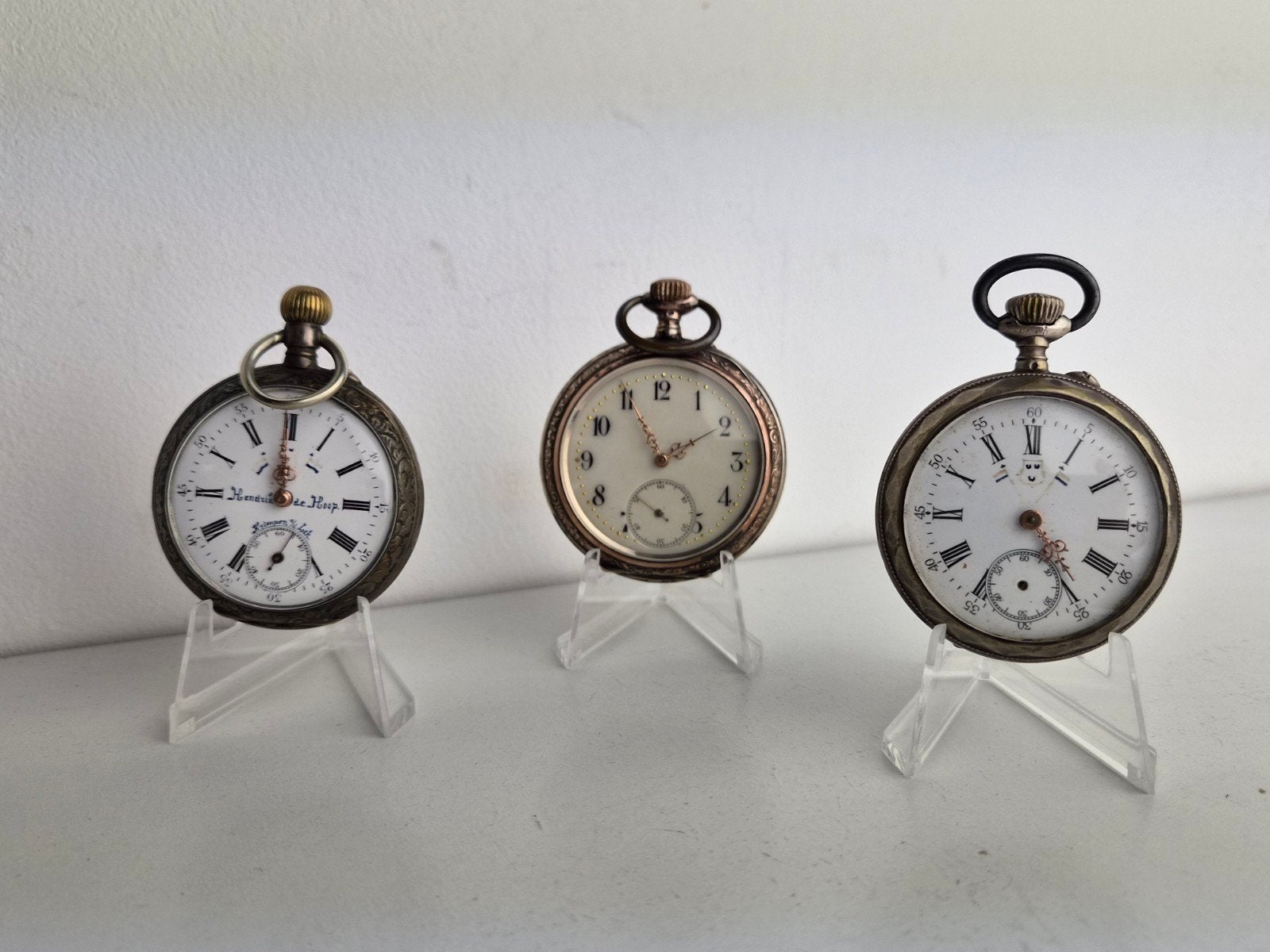 3 Zilveren Zakhorloges - Antiek en Decoratief, Ophalen of Verzenden