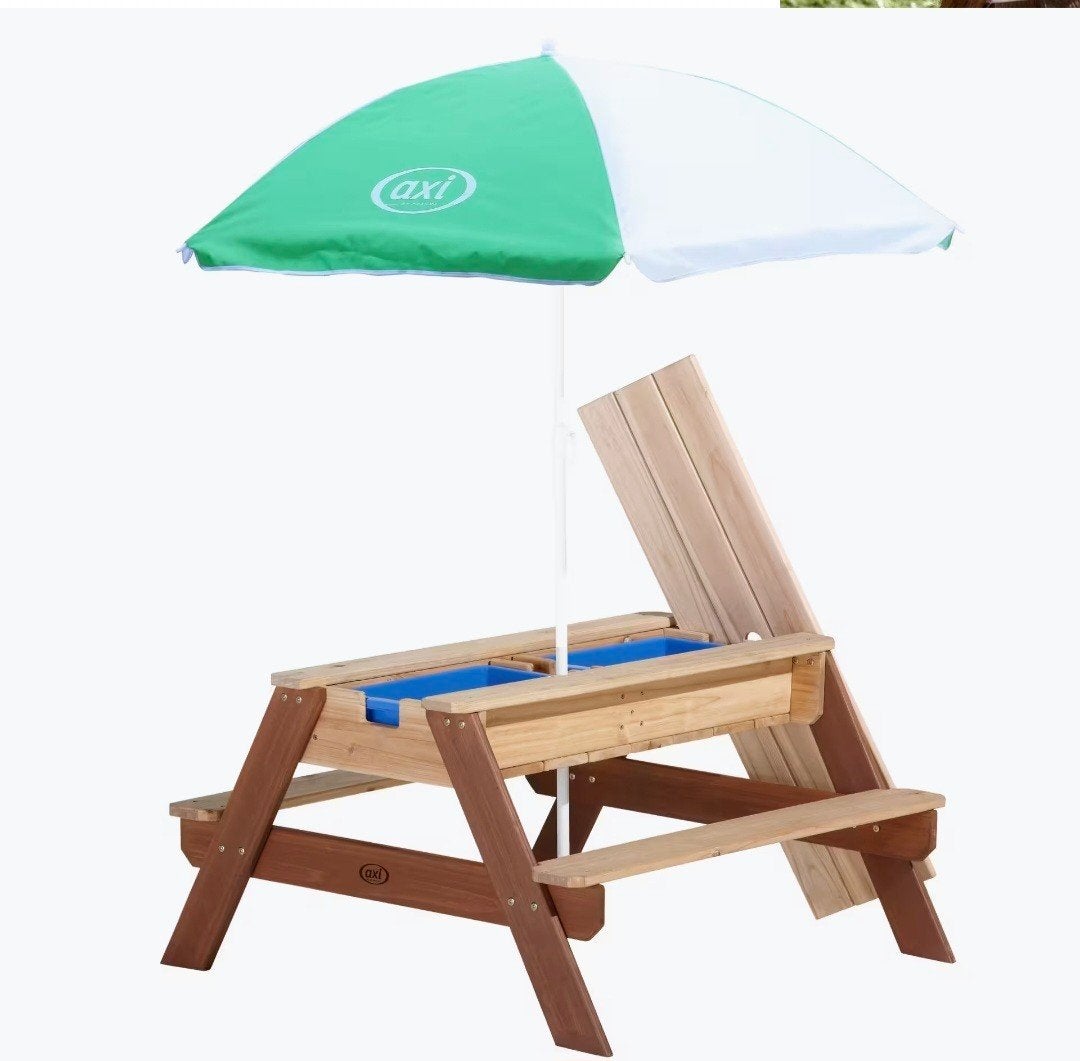 showmodel in doos AXI Nick Zand & Water Picknicktafel Bruin, Kinderen en Baby's, Speelgoed | Buiten | Speeltoestellen, Ophalen