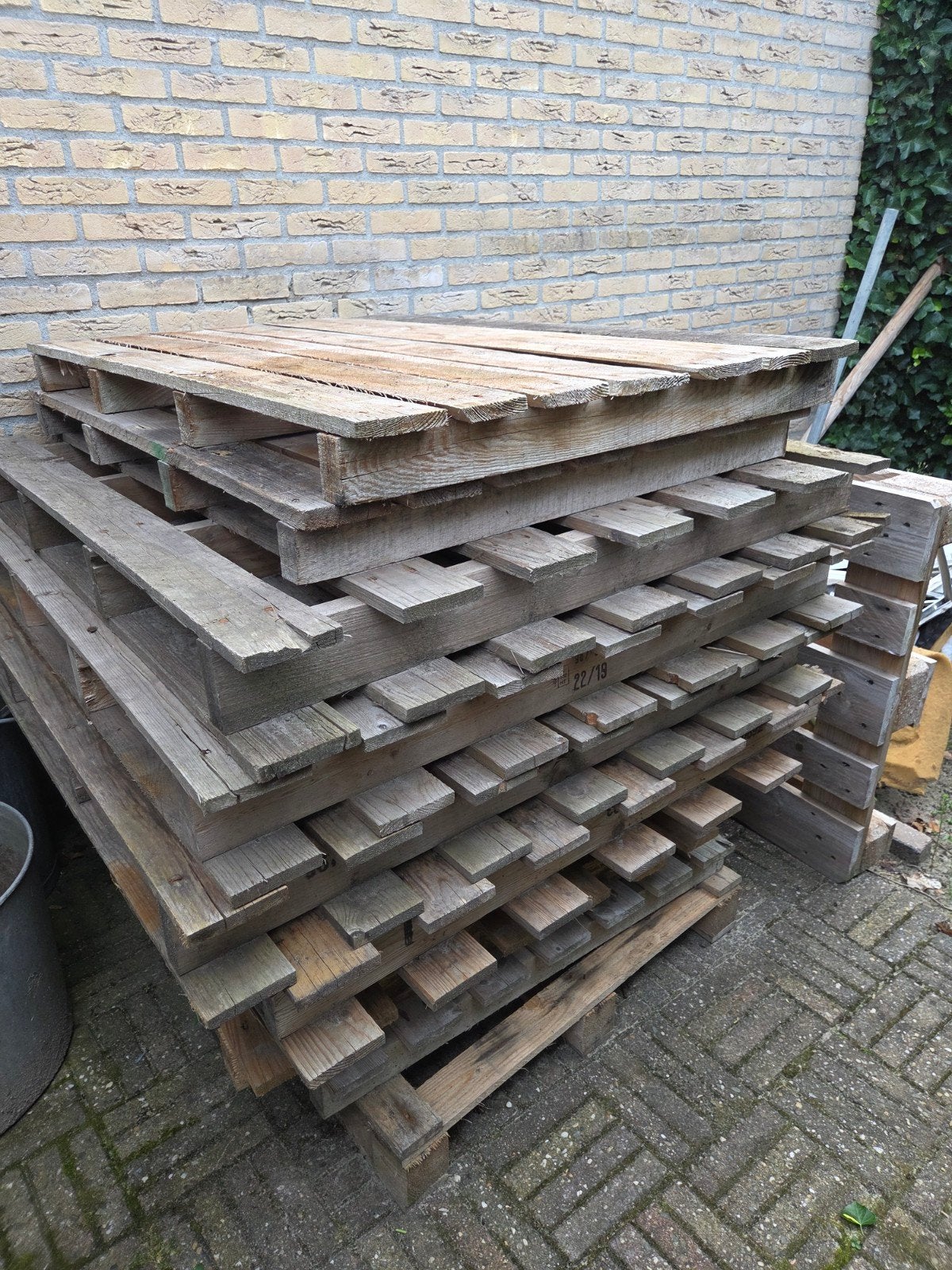Houten pallets voor diverse doeleinden, Ophalen, Gebruikt