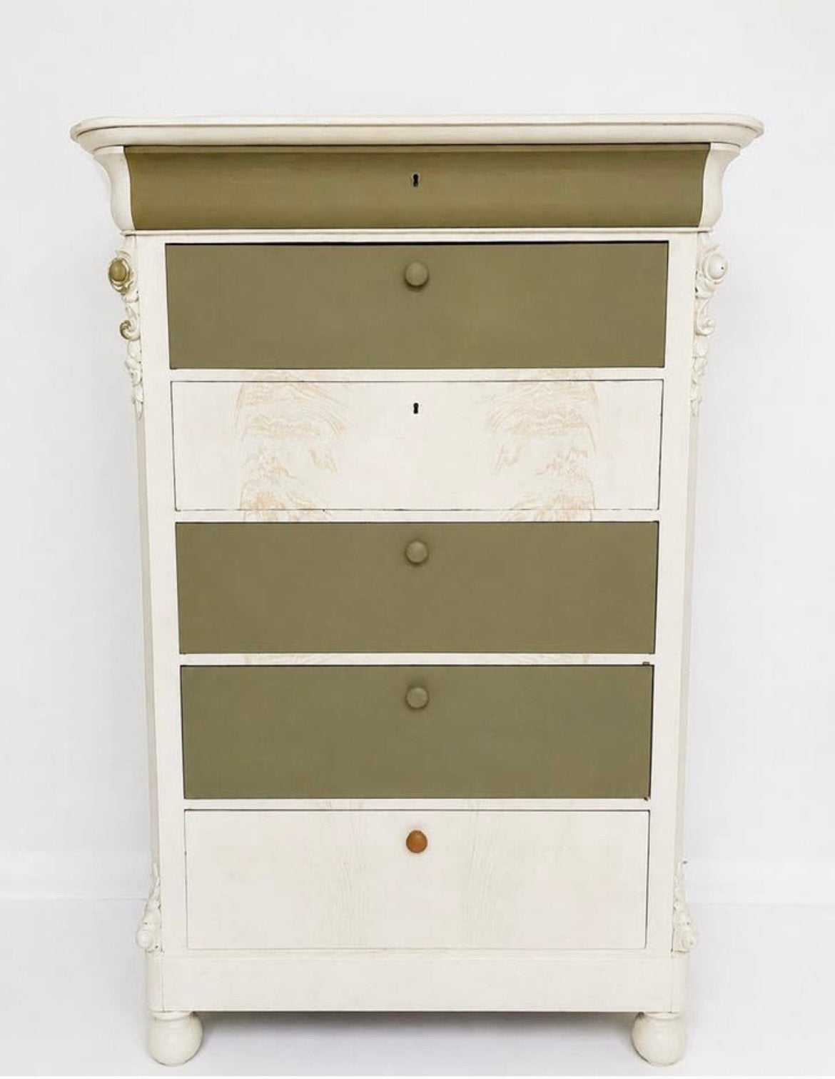 Antieke oude houten kast / ladekast, Ophalen, Zo goed als nieuw, 25 tot 50 cm, 100 tot 150 cm