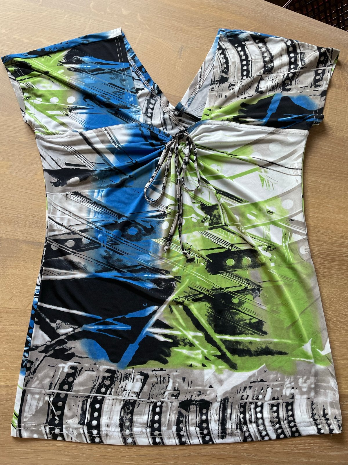 Sao Paulo top/ t-shirt met abstracte print, maat 40, Kleding | Dames, Tops, Maat 38/40 (M), Meerkleurig, Ophalen of Verzenden