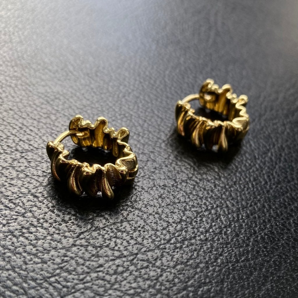 Oorbellen chunky verguld 14k, Sieraden, Tassen en Uiterlijk, Oorbellen, Overige materialen, Hangers, Nieuw, Ophalen of Verzenden