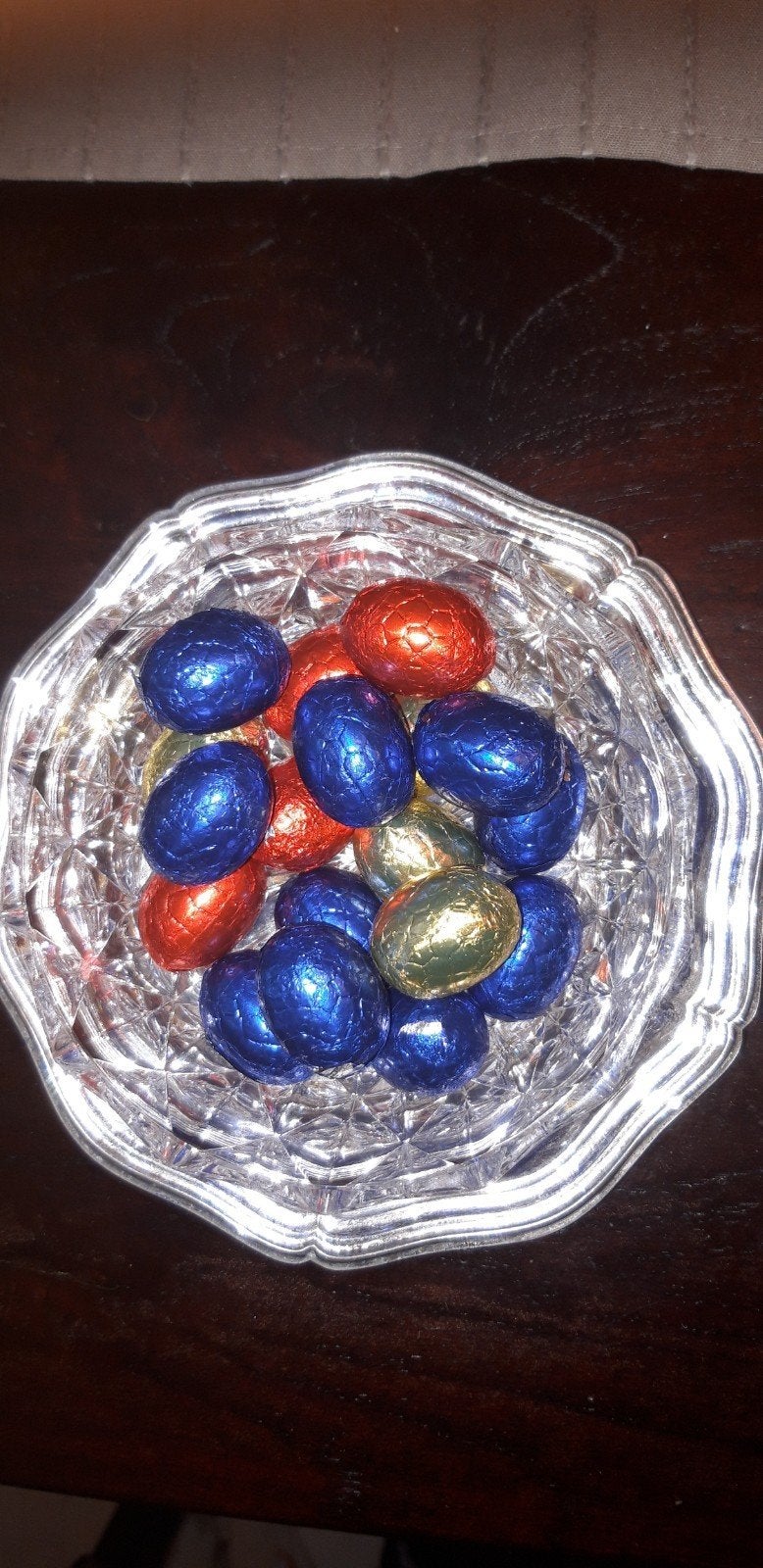 glazen schaaltje op zilveren bordje, Antiek en Kunst, Ophalen of Verzenden
