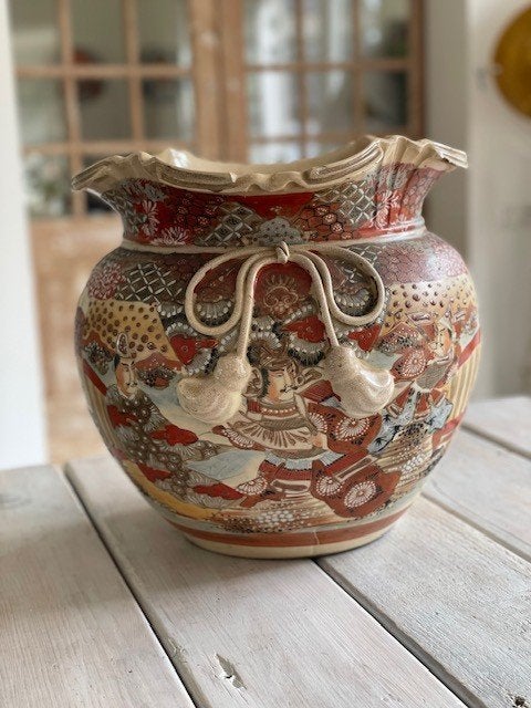 Antieke grote Japanse Imari / Satsuma vaas., Ophalen