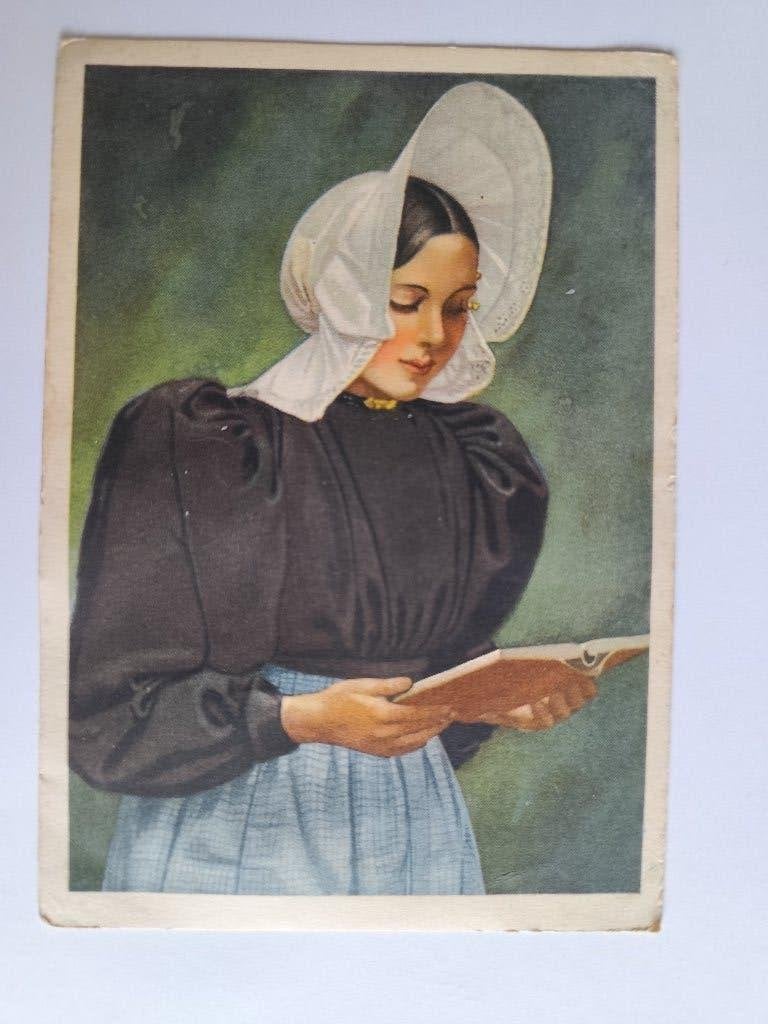 HUIZEN  - KLEDERDRACHT BRIEFKAART 1947, Ophalen of Verzenden, 1940 tot 1960, Gelopen, Noord-Holland