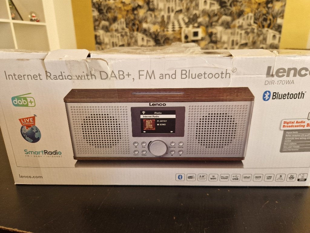 Lenco DIR-170WA Internetradio met DAB+, FM en Bluetooth, Ophalen of Verzenden, Nieuw, Radio