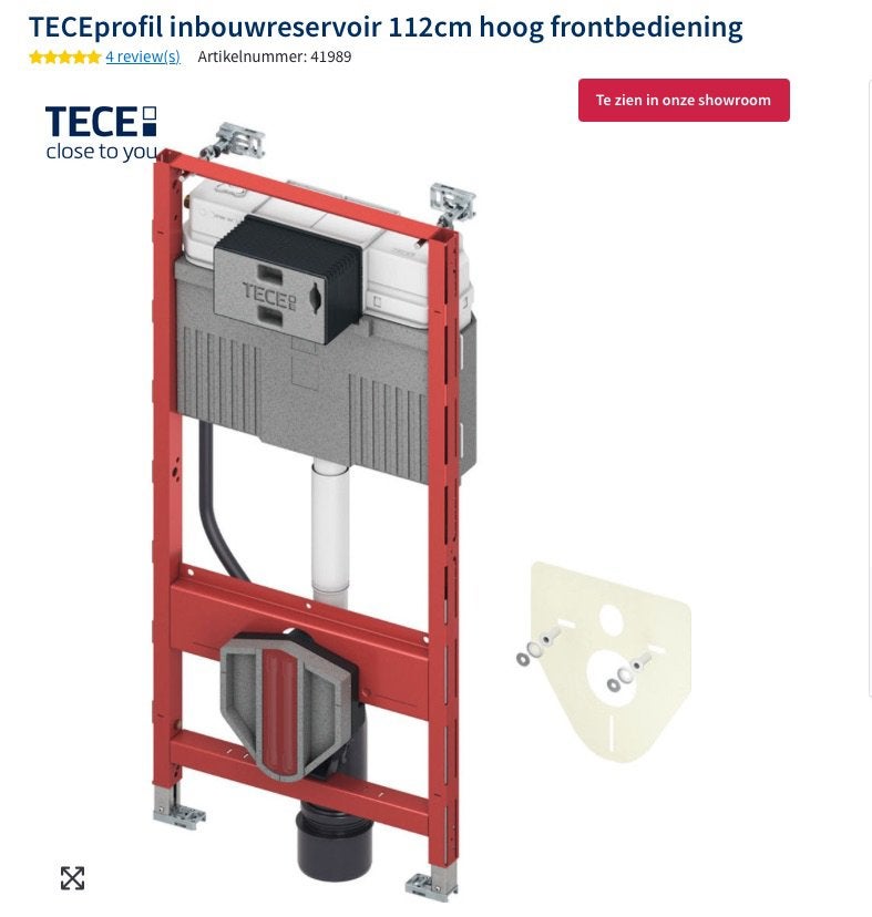 Toilet inbouwreservoir TECEprofil Uni (nieuw), Doe-het-zelf en Verbouw, Sanitair, Ophalen, Nieuw