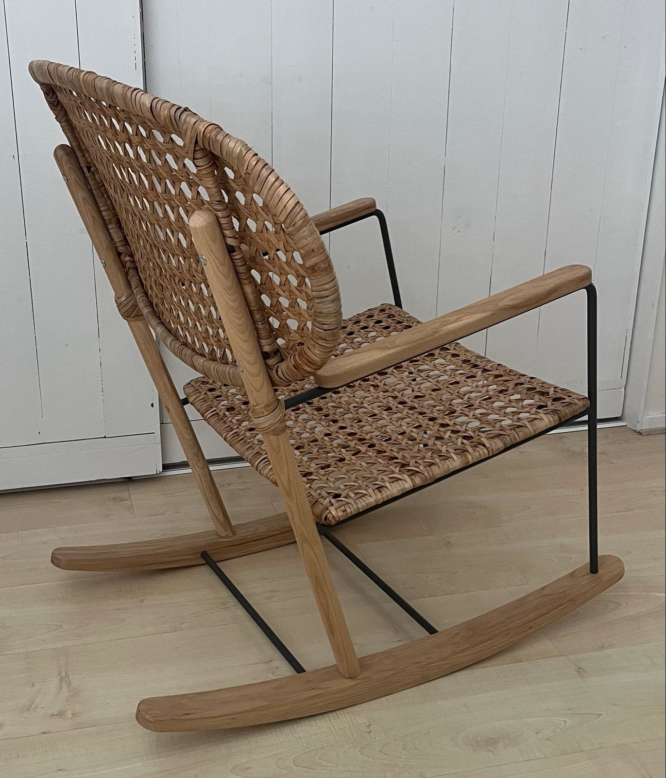 IKEA Grönadal schommelstoel - Rotan en Hout, Ophalen, Bruin, Zo goed als nieuw, Eén