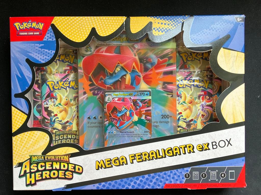 Feraligatr ex box ascended heroes, Ophalen of Verzenden, Zo goed als nieuw
