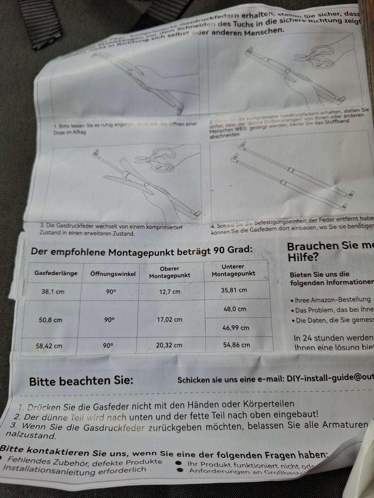 ARANA Gasdrukveren voor dek, 40-50 kg, 2 stuks, Doe-het-zelf en Verbouw, Ophalen of Verzenden, Nieuw