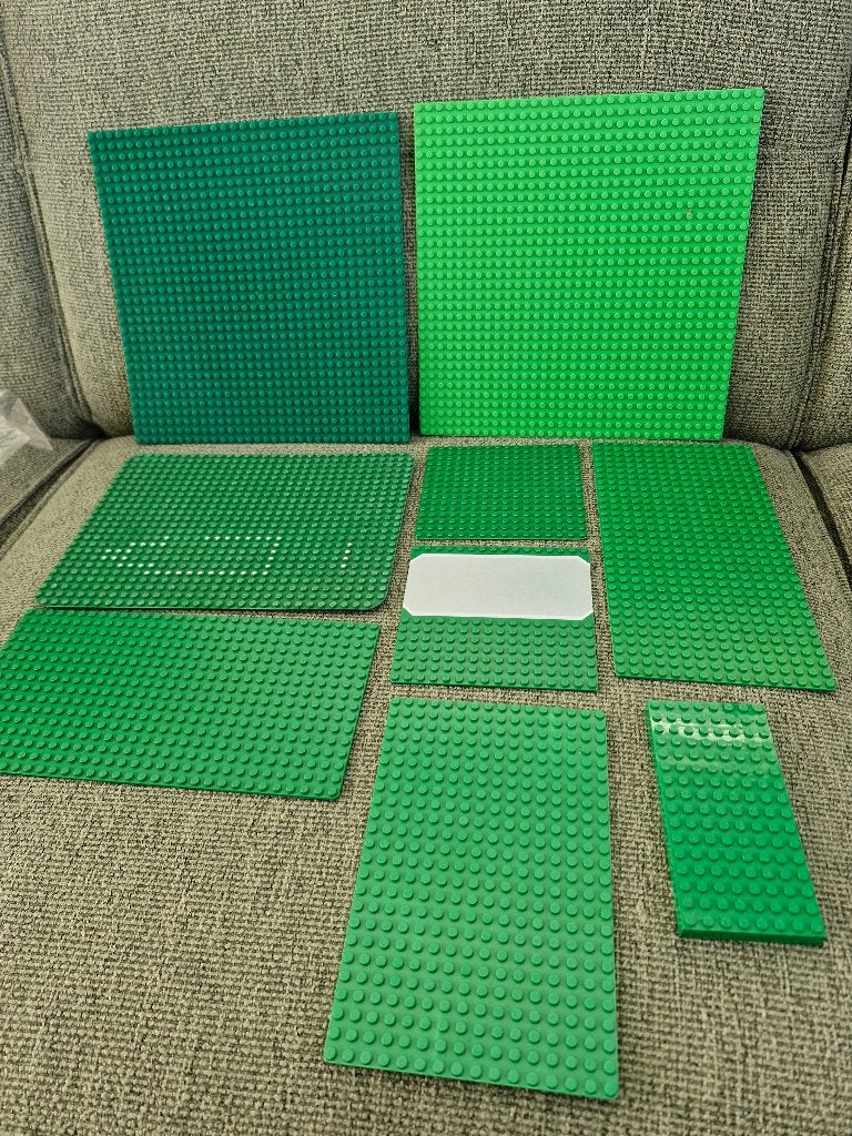 Lego grondplaat bouwplaat baseplate plaat plate set 2 groen, Gebruikt, Overige thema's, Lego, Ophalen of Verzenden