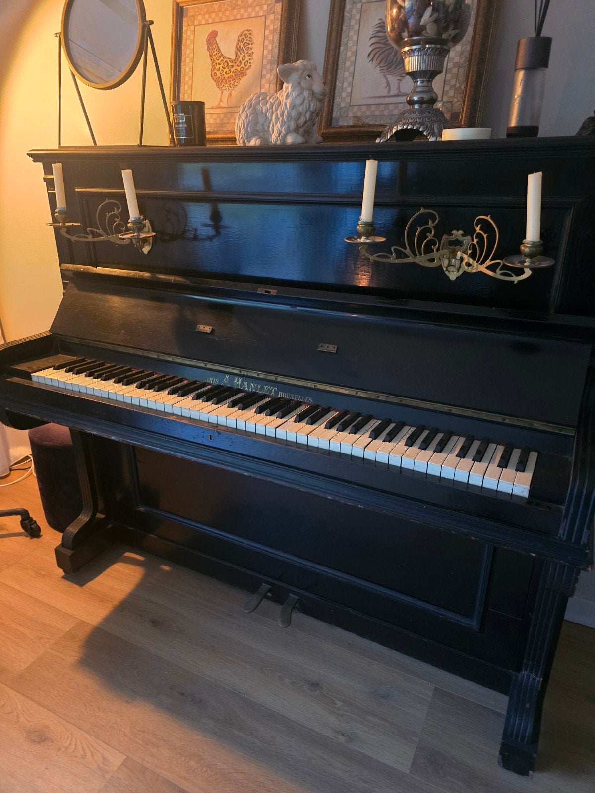 Prachtige antieke Hanlet piano, Ophalen of Verzenden