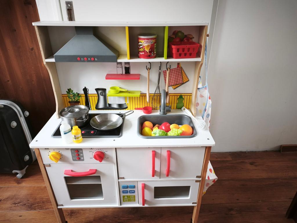 Speelkeuken met toebehoren, Ophalen, Gebruikt, Hout, Speelkeuken
