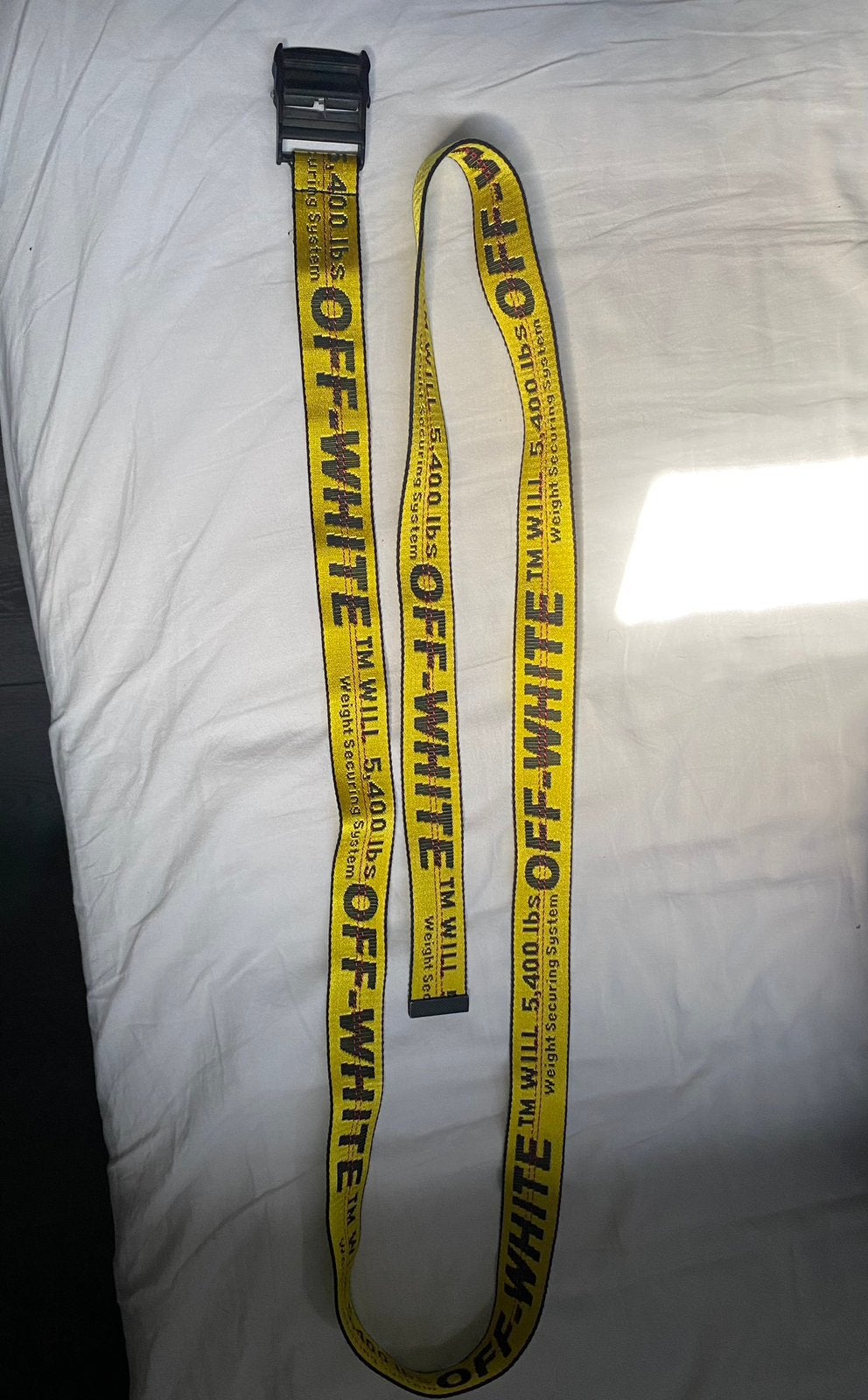Off white riem, Kleding | Heren, Riemen en Ceinturen, Ophalen of Verzenden, Zo goed als nieuw, Overige kleuren, 115 cm of meer