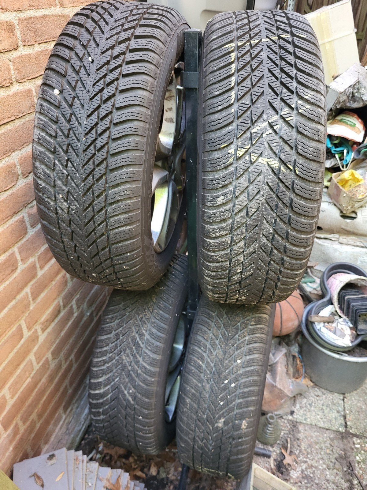 Winterbanden Nokian Snowproof 205-55-R16 op velgen Renault, Ophalen, Gebruikt